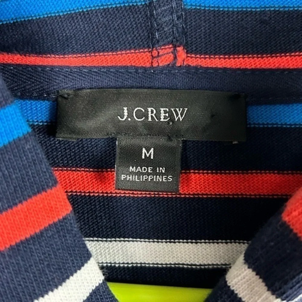 J.Crew Wide Sleeve‎ Hoodie In Striped Mariner Cloth